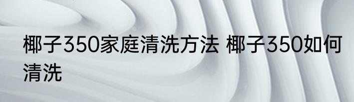 椰子350家庭清洗方法 椰子350如何清洗