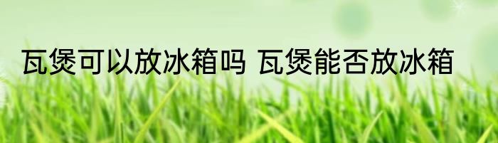 瓦煲可以放冰箱吗 瓦煲能否放冰箱