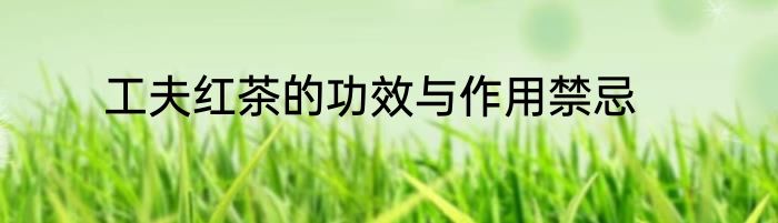 工夫红茶的功效与作用禁忌