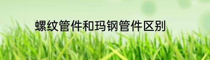 螺纹管件和玛钢管件区别