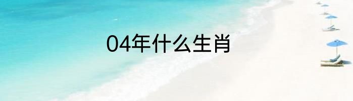 04年什么生肖
