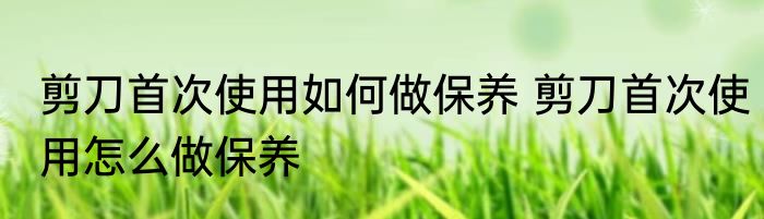 剪刀首次使用如何做保养 剪刀首次使用怎么做保养