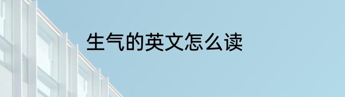 生气的英文怎么读
