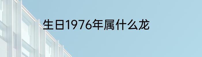生日1976年属什么龙