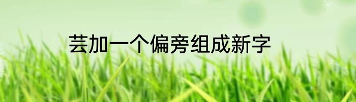 芸加一个偏旁组成新字