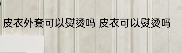 皮衣外套可以熨烫吗 皮衣可以熨烫吗
