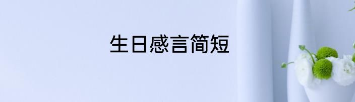 生日感言简短
