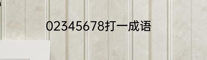 02345678打一成语