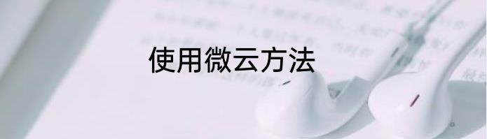 使用微云方法