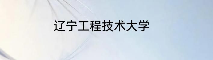 辽宁工程技术大学