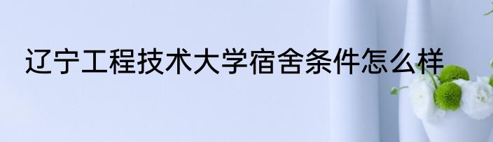 辽宁工程技术大学宿舍条件怎么样