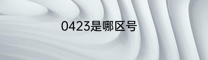 0423是哪区号