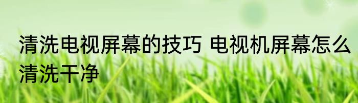 清洗电视屏幕的技巧 电视机屏幕怎么清洗干净