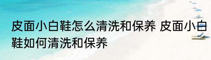 皮面小白鞋怎么清洗和保养 皮面小白鞋如何清洗和保养