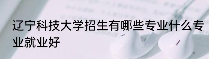辽宁科技大学招生有哪些专业什么专业就业好