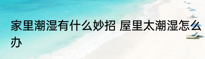 家里潮湿有什么妙招 屋里太潮湿怎么办