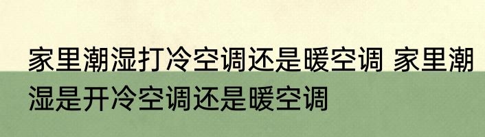 家里潮湿打冷空调还是暖空调 家里潮湿是开冷空调还是暖空调