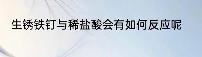 生锈铁钉与稀盐酸会有如何反应呢