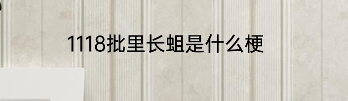 1118批里长蛆是什么梗