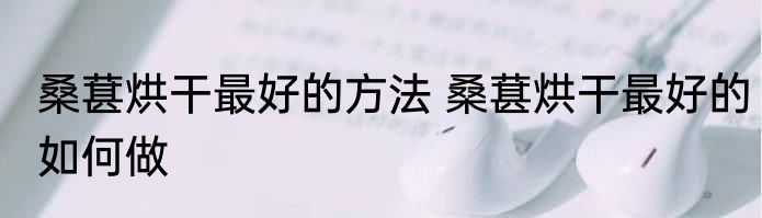 桑葚烘干最好的方法 桑葚烘干最好的如何做