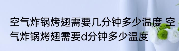 空气炸锅烤翅需要几分钟多少温度 空气炸锅烤翅需要d分钟多少温度
