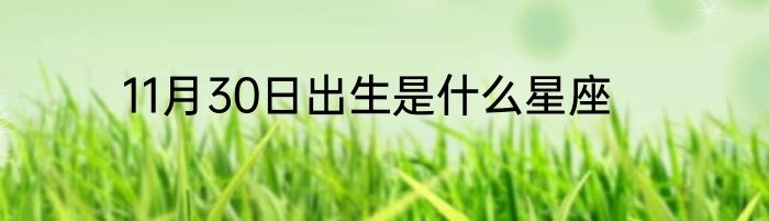 11月30日出生是什么星座