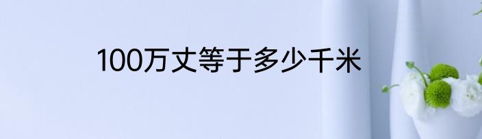 100万丈等于多少千米