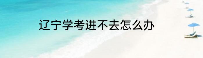 辽宁学考进不去怎么办