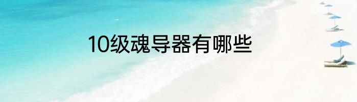 10级魂导器有哪些