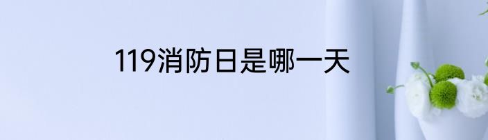 119消防日是哪一天