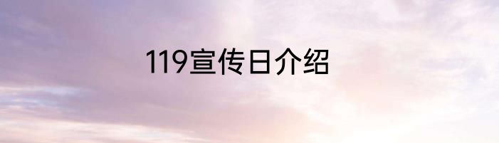 119宣传日介绍