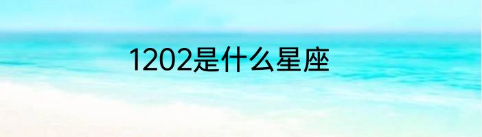 1202是什么星座