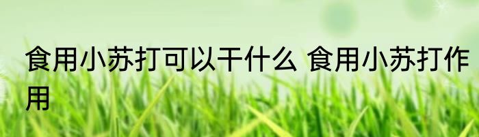 食用小苏打可以干什么 食用小苏打作用