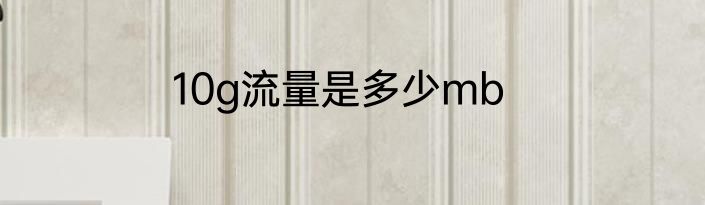 10g流量是多少mb
