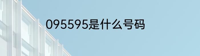095595是什么号码