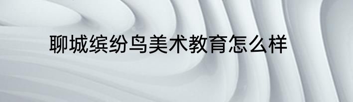 聊城缤纷鸟美术教育怎么样