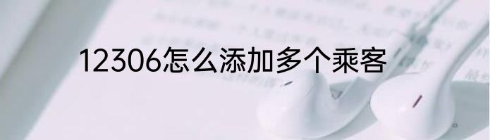 12306怎么添加多个乘客