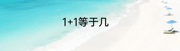 1+1等于几