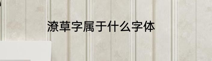 潦草字属于什么字体
