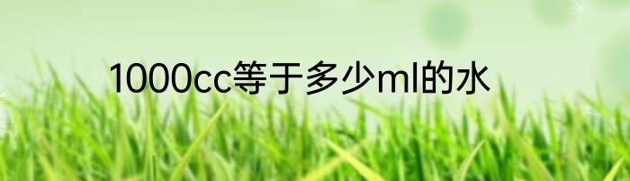 1000cc等于多少ml的水