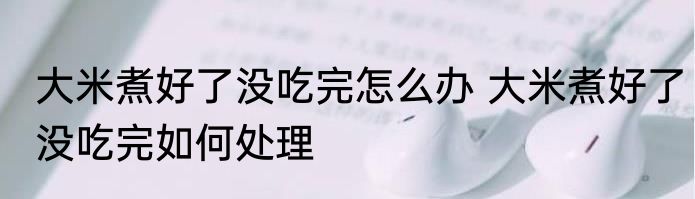 大米煮好了没吃完怎么办 大米煮好了没吃完如何处理