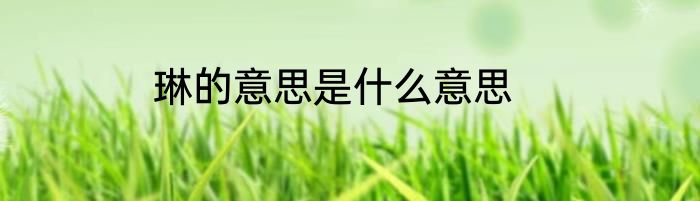 琳的意思是什么意思