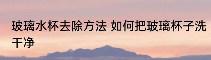 玻璃水杯去除方法 如何把玻璃杯子洗干净