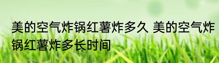 美的空气炸锅红薯炸多久 美的空气炸锅红薯炸多长时间