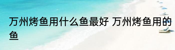 万州烤鱼用什么鱼最好 万州烤鱼用的鱼