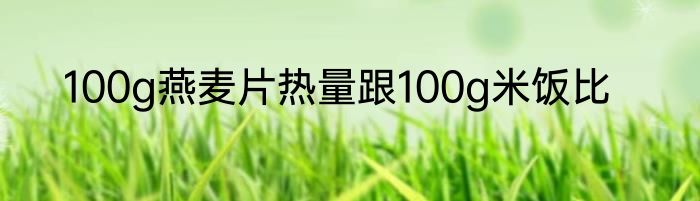 100g燕麦片热量跟100g米饭比