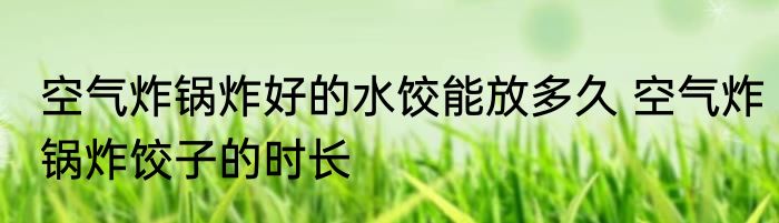 空气炸锅炸好的水饺能放多久 空气炸锅炸饺子的时长