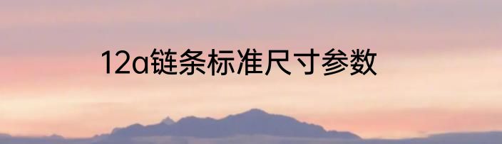 12a链条标准尺寸参数