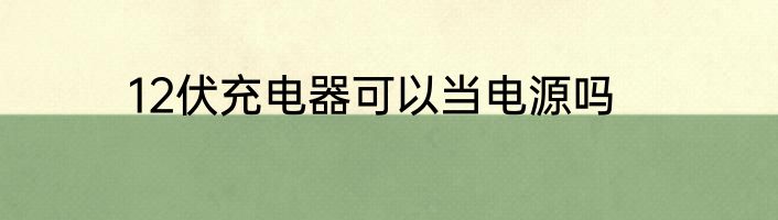 12伏充电器可以当电源吗