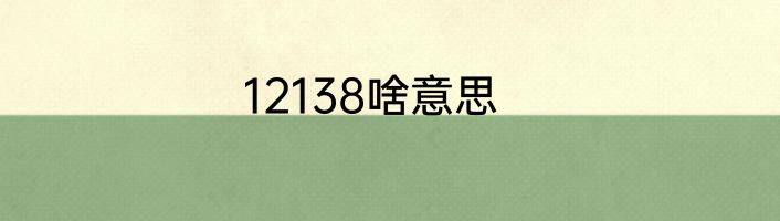 12138啥意思